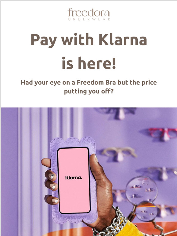 Wear My Freedom Paying with Klarna is here! Split your basket in 3