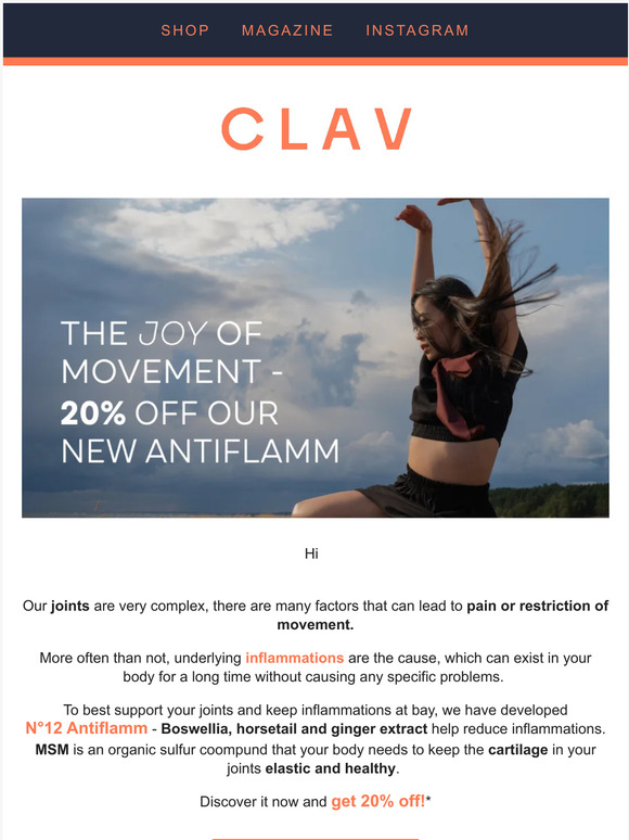 Get 20% off and enjoy movement again!🤸
