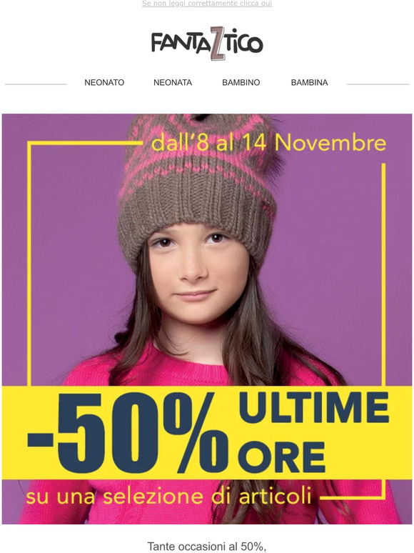 ULTIME ORE: -50% di sconto