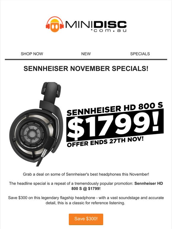Sennheiser November Specials! HD 800 S / HD 660 S / IE 300 + more!