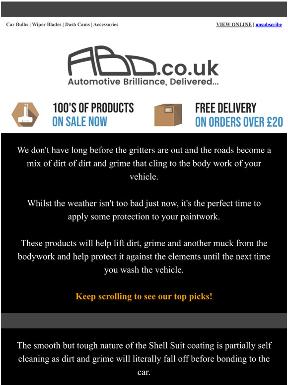 Vehicle Protection Throughout The Winter With ABD.co.uk.....