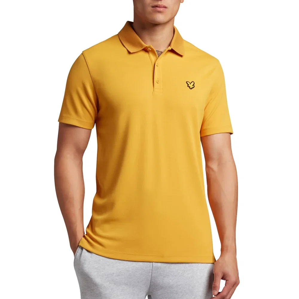 Image of Lyle & Scott Golf Tech Polo Shirt - Amber