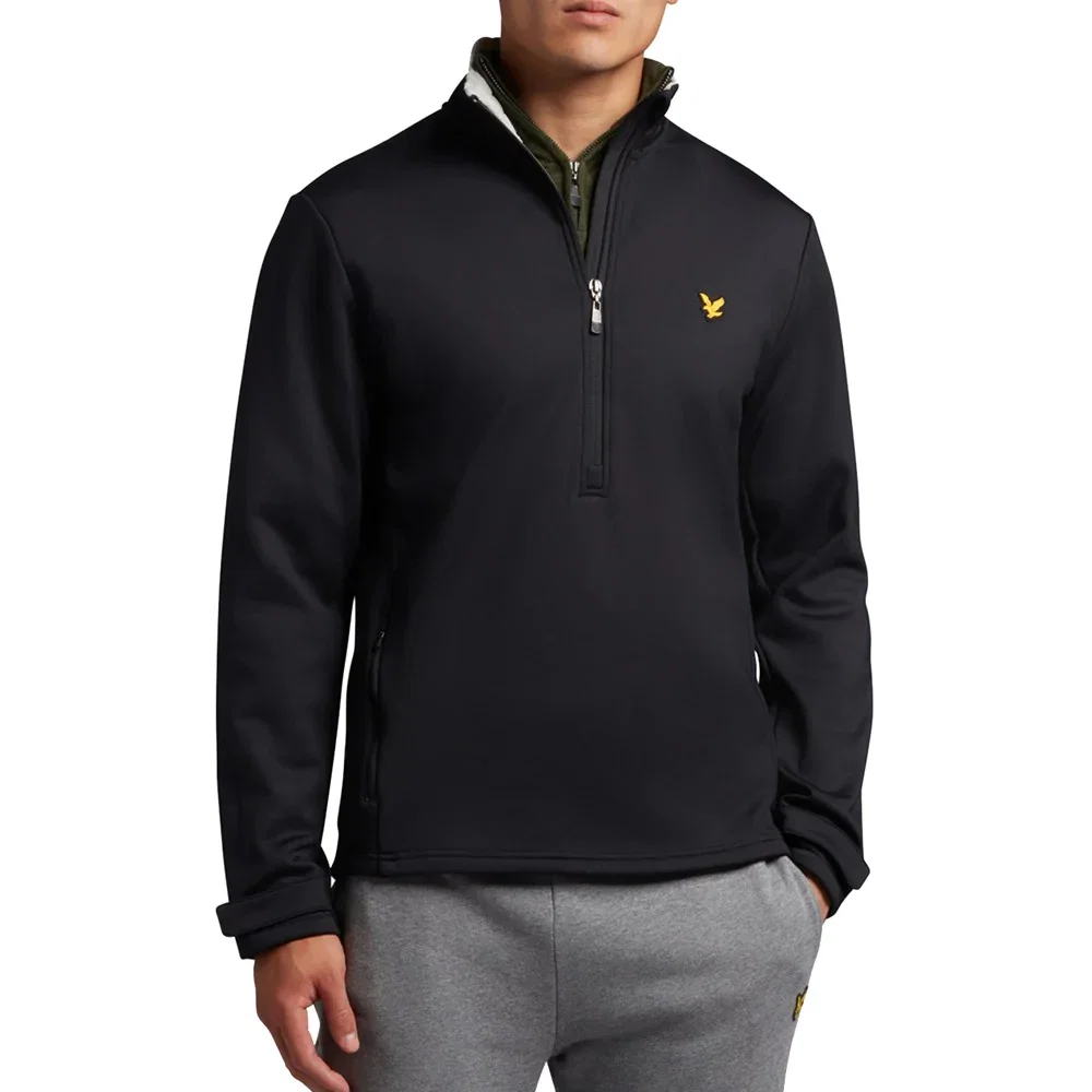 Image of Lyle & Scott Windjammer Midlayer- Jet Black