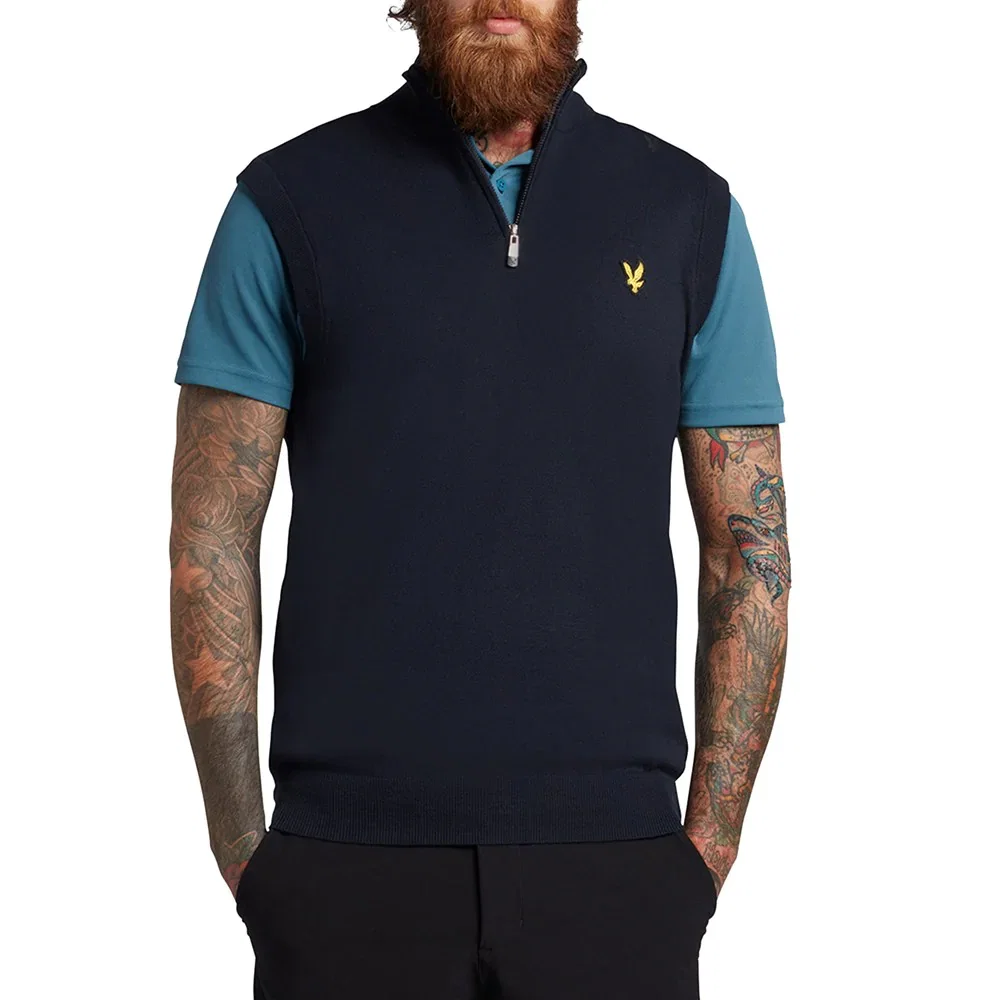 Image of Lyle & Scott Knitted Vest - Dark Navy