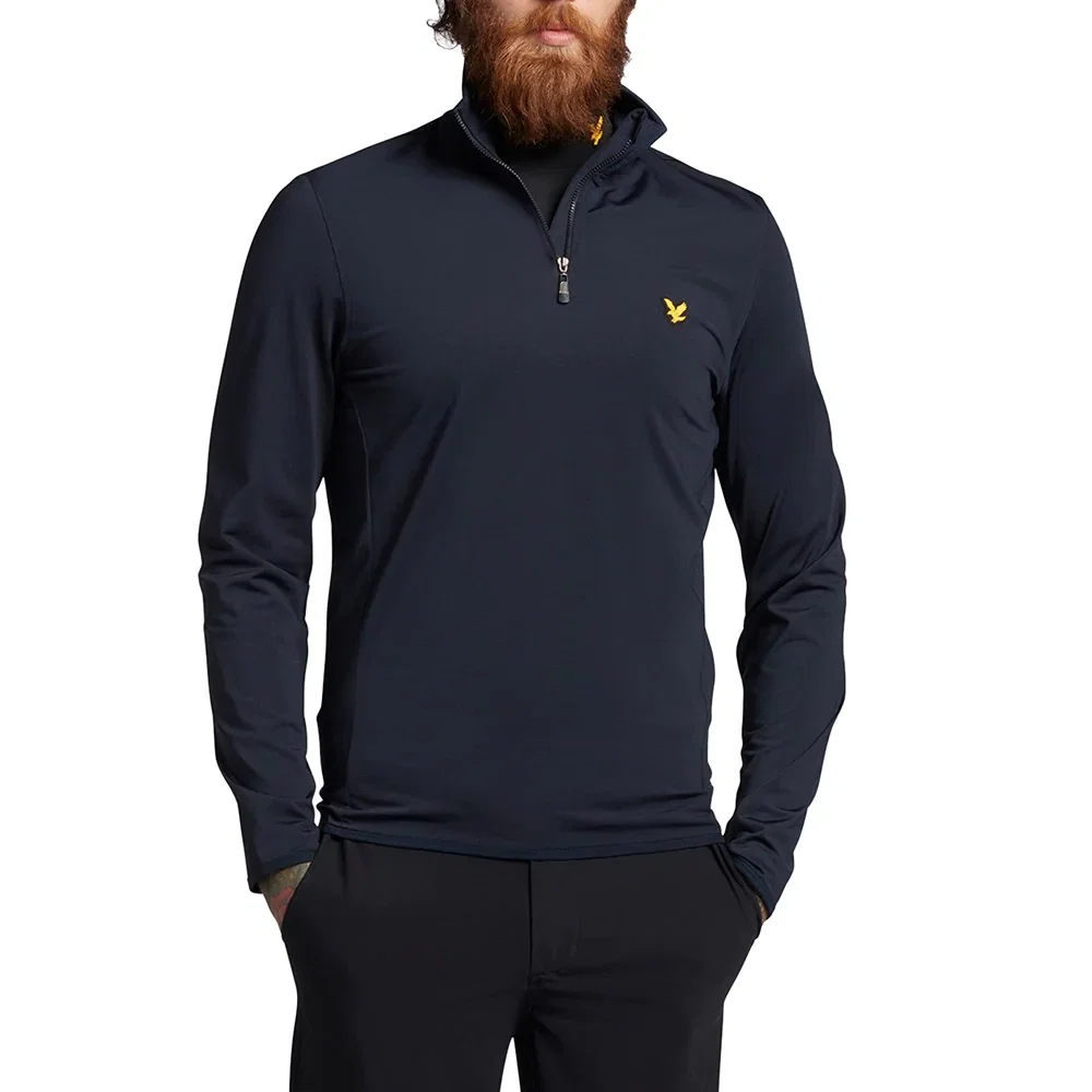 Image of Lyle & Scott Tech 1/4 Zip Midlayer - Dark Navy