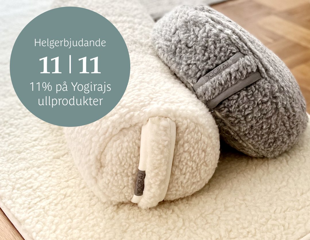 Bolster ull Premium wool yoga bolster, Natural - Yogiraj