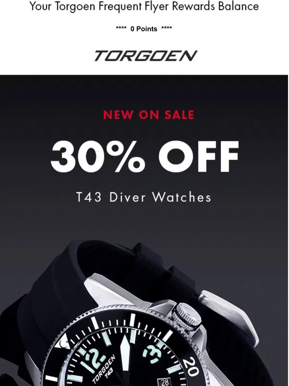 New on Sale: 30% Off T43 Diver Watches