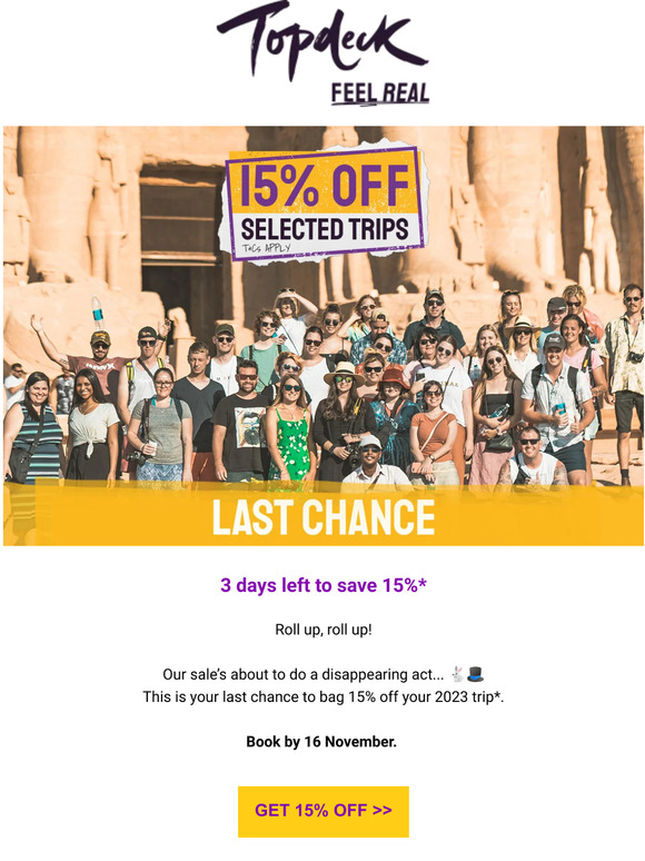 LAST CHANCE to save