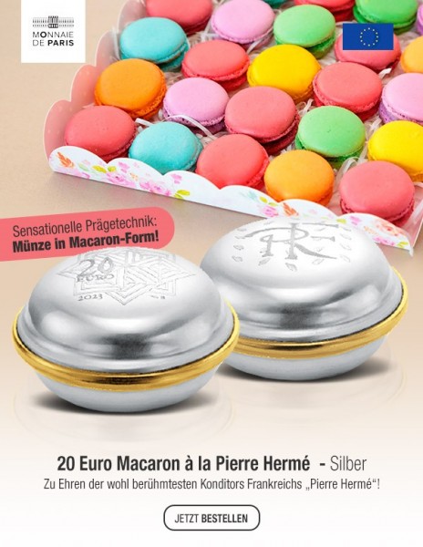Frankreichs neueste Münz-Innovation: Silber-Ausgabe in „Macaron“-Form