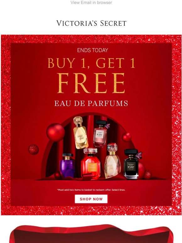 Victoria's Secret UAE Last Day Buy 1, Get 1 on Fine Fragrance Milled