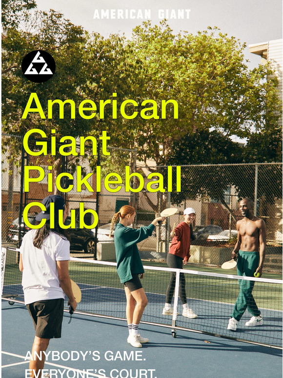 American Giant Introducing American Giant Pickleball Club Milled