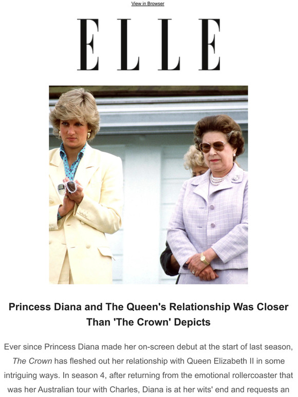 Elle: Princess Diana And The Queen's Relationship Was Closer Than 'The ...