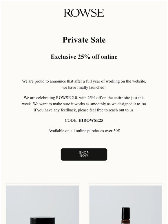 Exclusive 25% off 🌿 NEW WEBSITE
