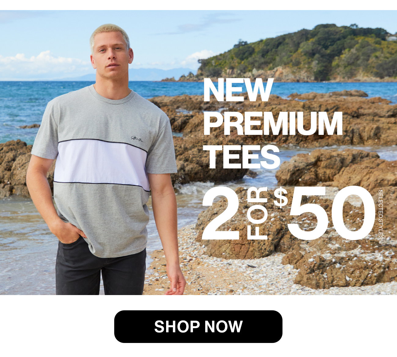 Tees 2 for $50