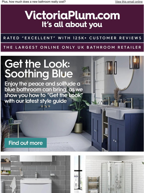 Victoria Plum: Get the Look: Soothing Blue bathroom | Milled