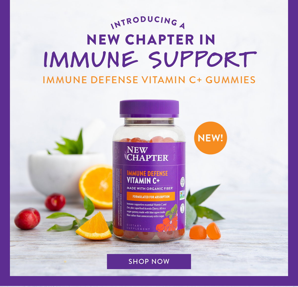 Introducing a New Chapter in Immune Support | Immune Defense Vitamin C+ Gummies | SHOP NOW