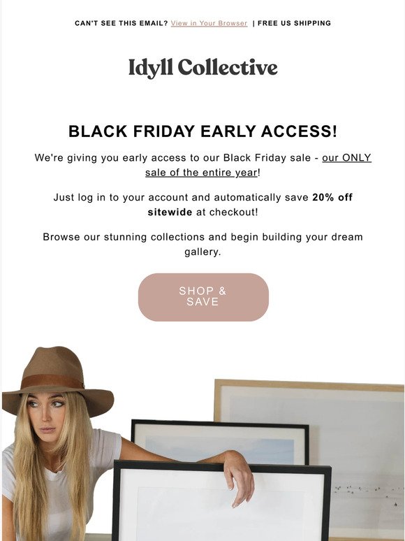Get early access to our Black Friday sale