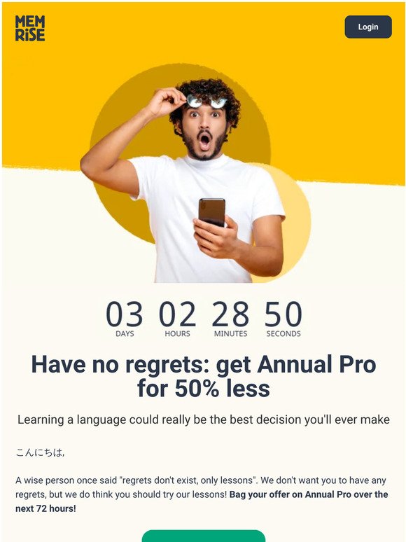 YOLO: 50% off Annual Pro! What is there to lose?