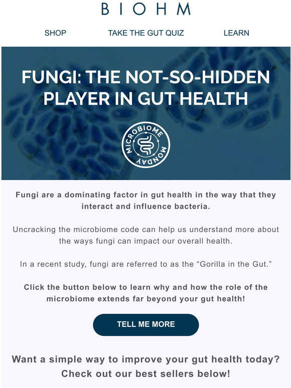 BIOHM Health Why fungi is a dominating factor in gut health Milled