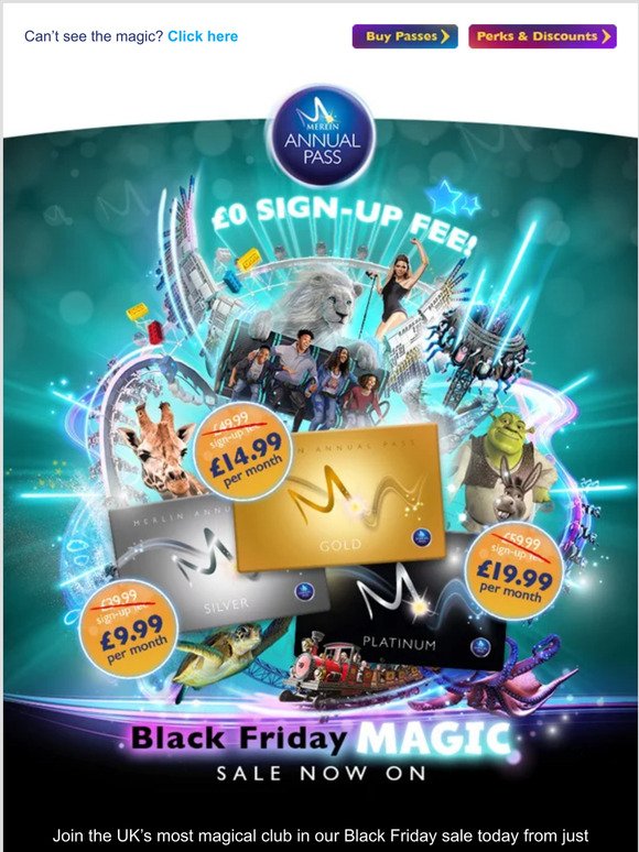 ⚠️The Merlin Annual Pass Black Friday SALE is here! ⚠️