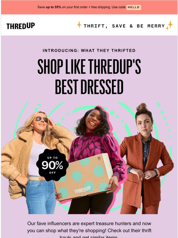 thredUP Save like thredUP's best dressed Milled