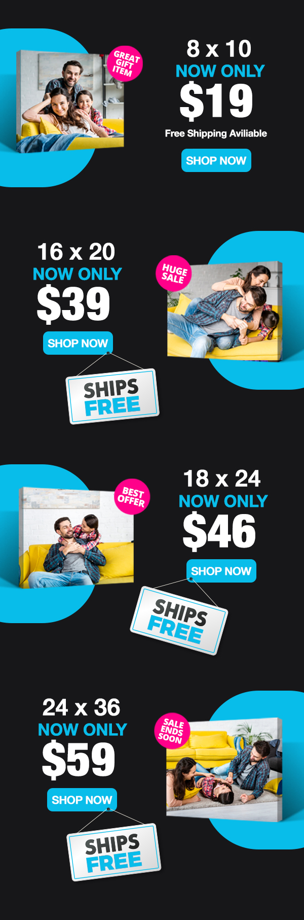 Simple Canvas Prints [Ships Free] Early Access Deals Milled