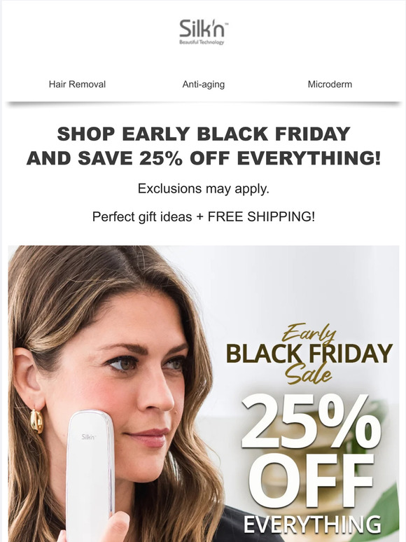 Start Black Friday Early ✨ Save 25% Off Everything + Free Shipping