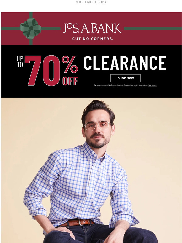 Jos. A. Bank SPORTSHIRTS STARTING AT 19.99! Milled