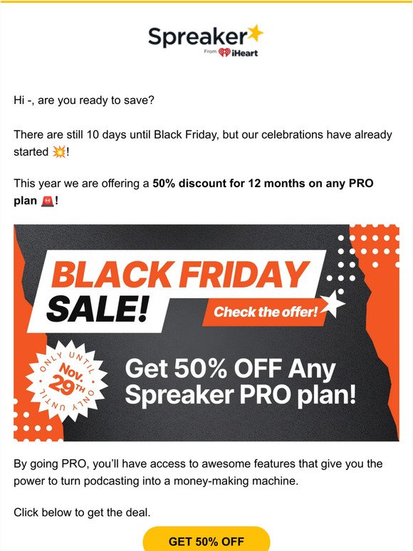 ⚡EARLY Black Friday Deal: 50% off to podcast like a pro⚡