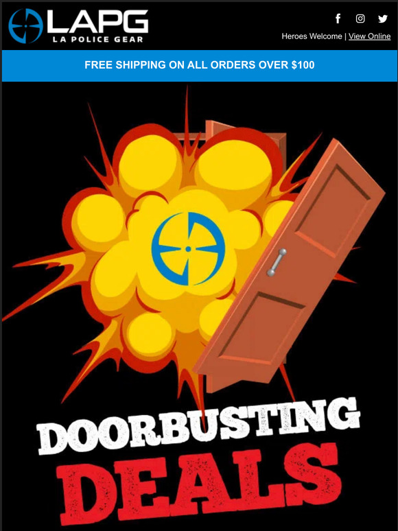 LA Police Gear Early Access Doorbuster Deals start NOW! Milled