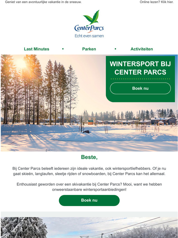 Voel deze winter de warmte van Center Parcs! ❄️