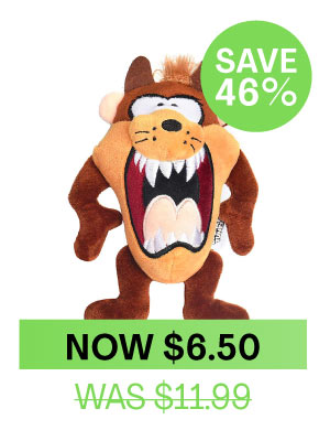 Looney Tunes Taz Big Head Plush Dog Toy