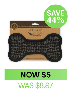 P.L.A.Y. ECO Bone Dog Toy - Houndstooth Grey