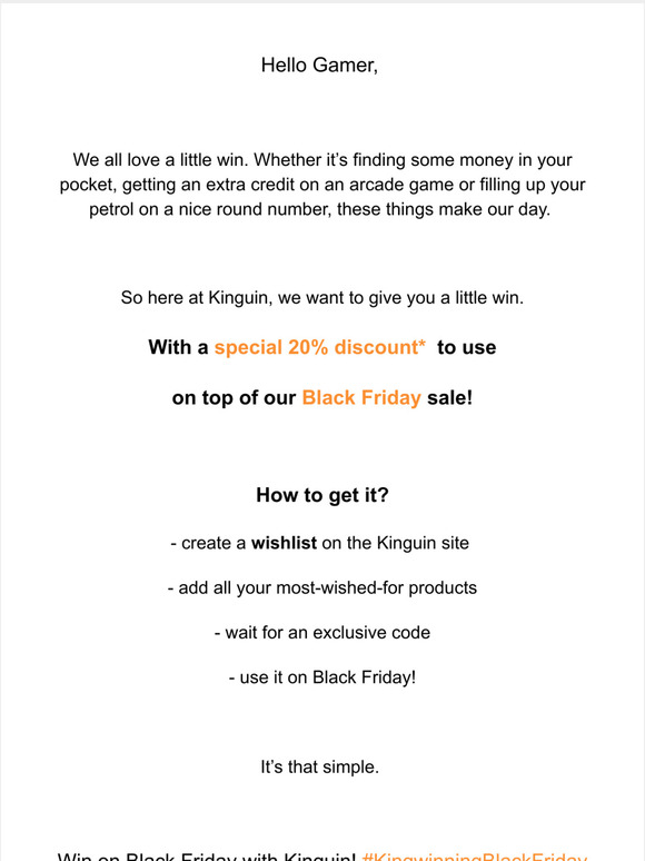 Add extra 20% to our 70% Black Friday sale! 🖤