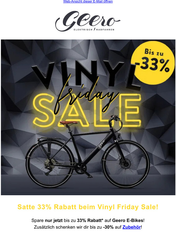 Vinyl Friday Sale bei Geero. ⚡ Spare jetzt bis zu 33%!