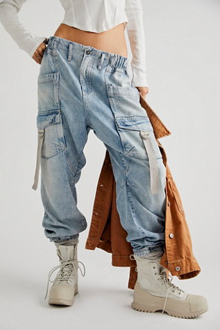 Hazel Pull on Drop Waist Jeans