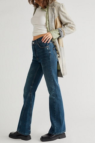 Serafin Mid Rise Slim Flare Jeans