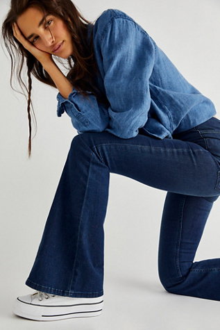 Penny Pull on Flare Jeans