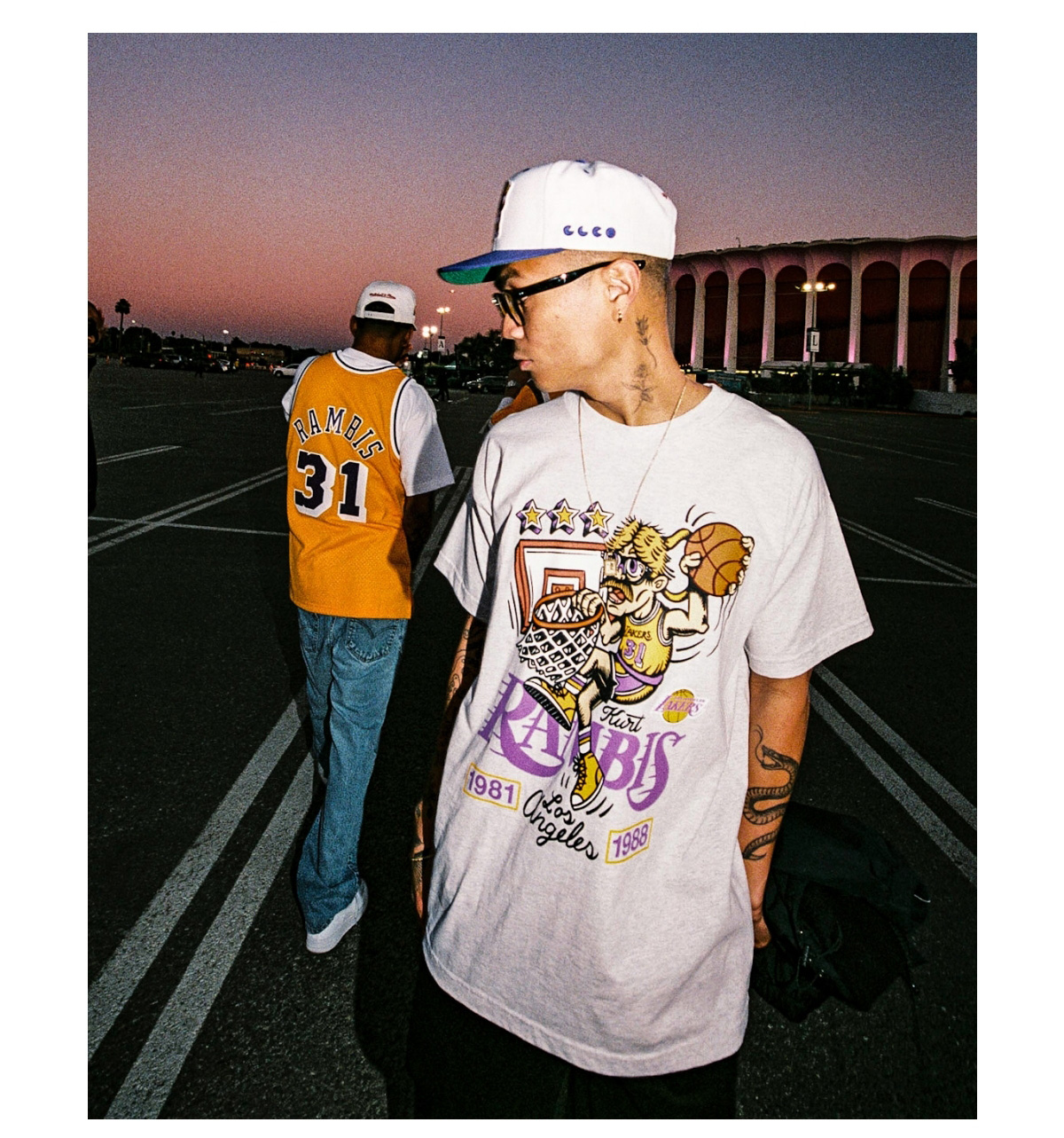 GLCO x MITCHELL & NESS RAMBIS LAKERS TEE – Garrett Leight