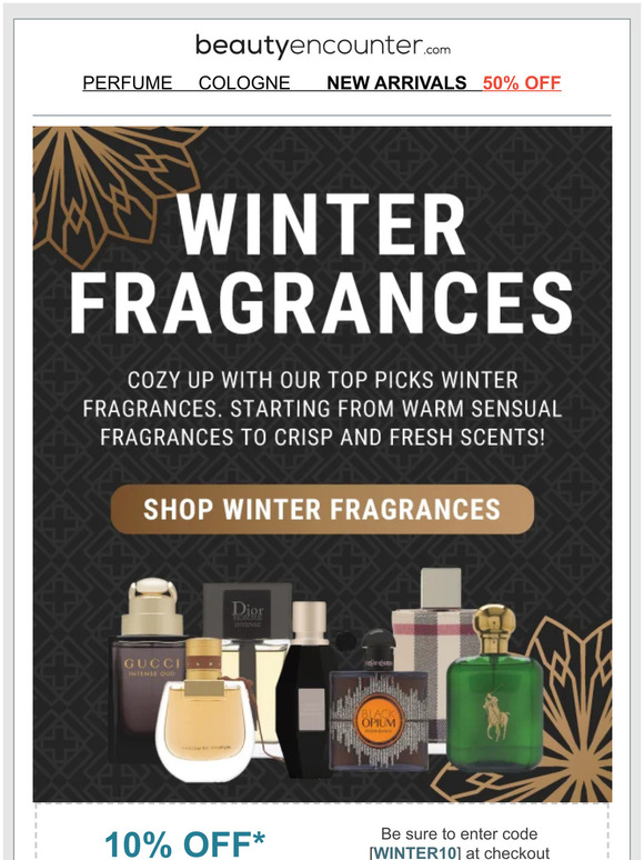 Cozy Up With Winter Fragrances | Enjoy 10% Off Purchase*
