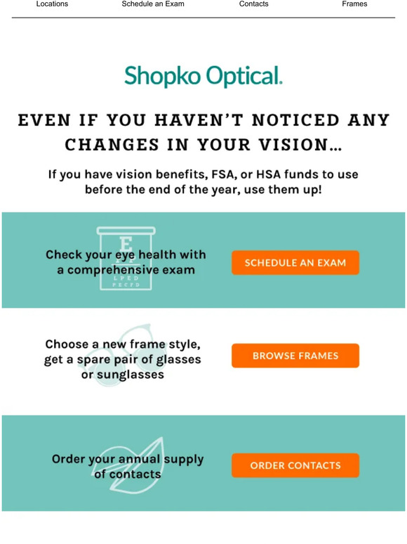 Shopko Remaining Vision Benefits? Visit Us to Use Them Up Milled