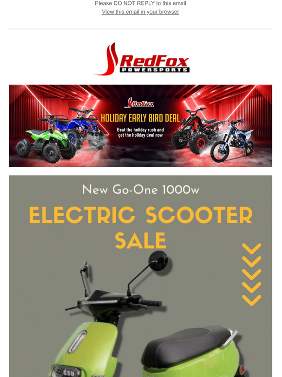 2022 Holiday Early Bird Deal - 1000W Electric Scooter Moped Go-One