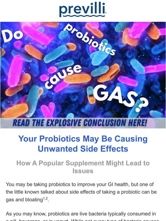Previlli Is Your Probiotic Causing Gas and Bloating? Milled