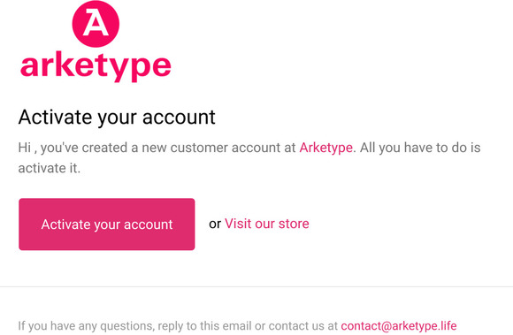 Customer account activation