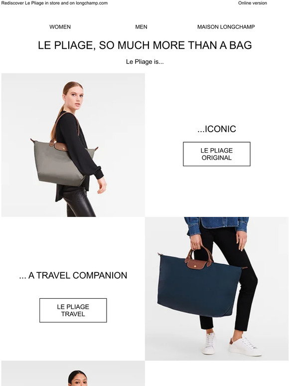 Le Pliage® Re-Play is Longchamp's ingenious solution for canvas