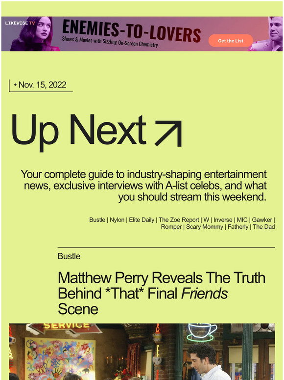 Nylon: Matthew Perry Reveals The Truth Behind *That* Final 'Friends ...
