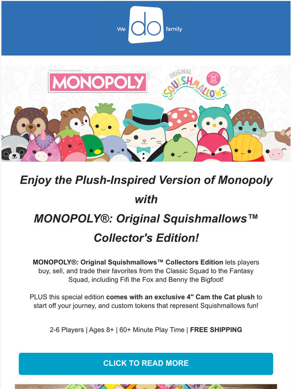 Squad Up with MONOPOLY®: Original Squishmallows™ Collector's Edition – Available Now!