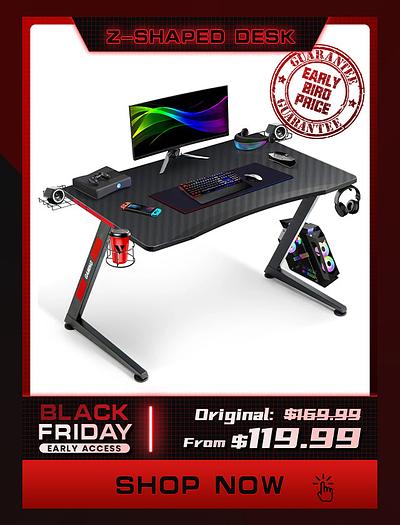 Z-Shaped Gaming Desk