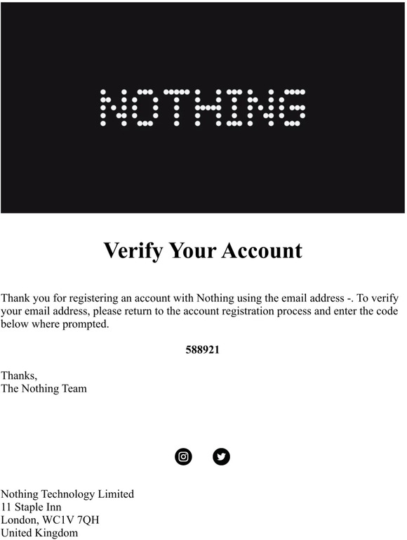 Verify Your Nothing Account