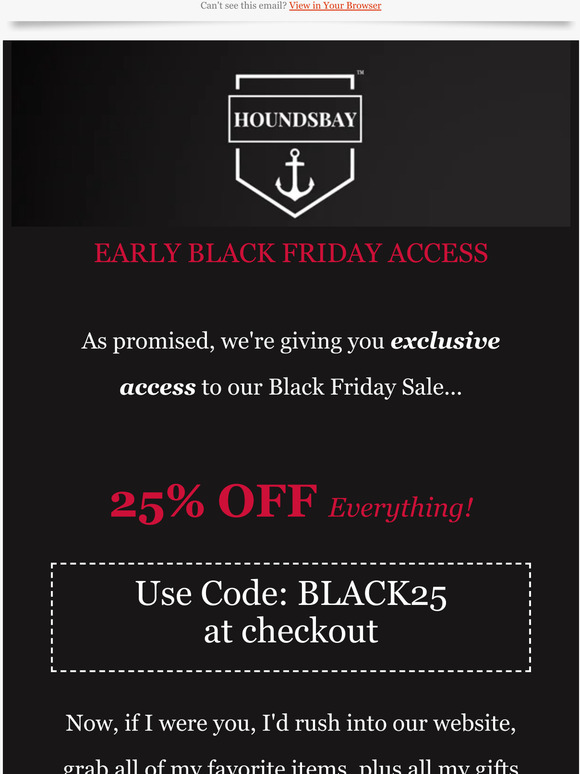 Early Black Friday Sale continues... Catch It While You Can!